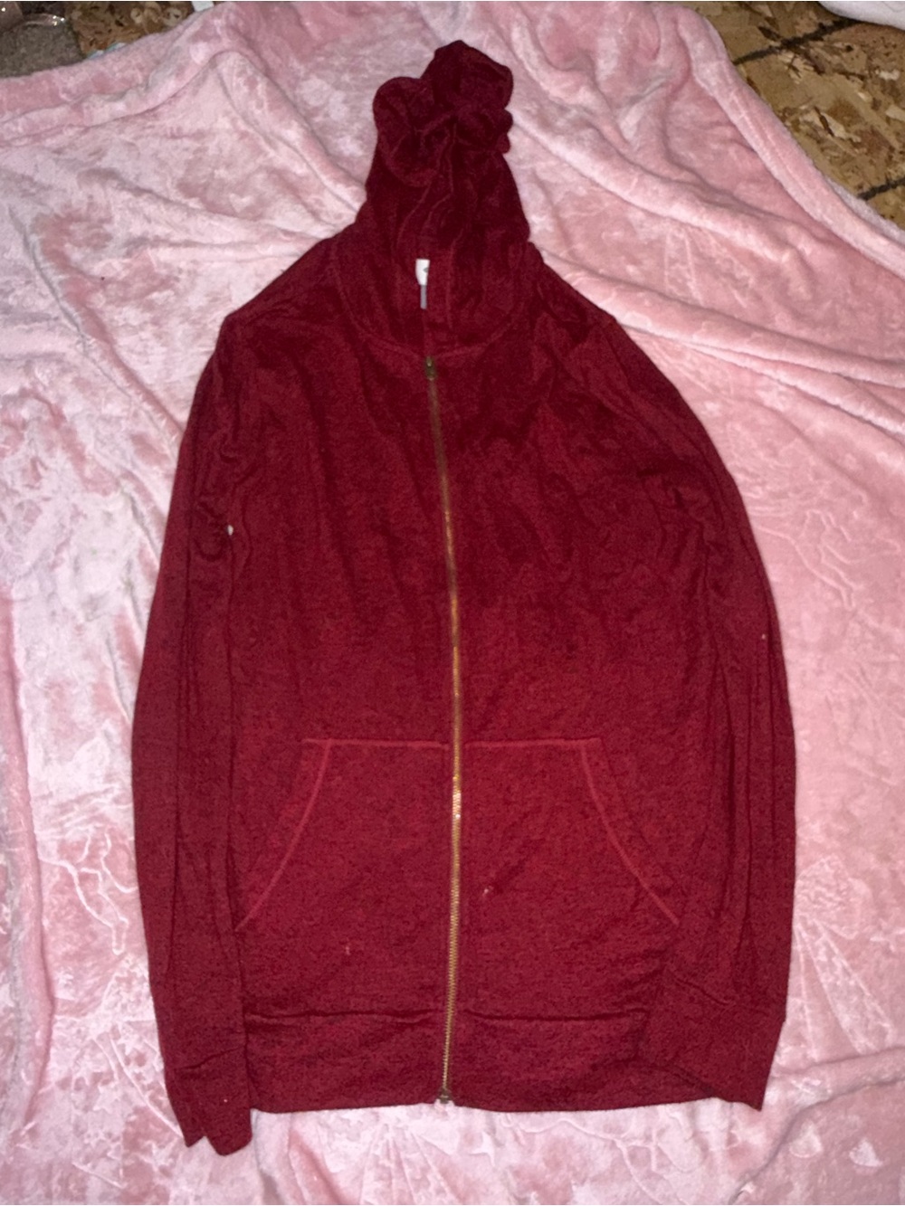 Old Navy Burgundy Zip-Up Hoodie Jacket
